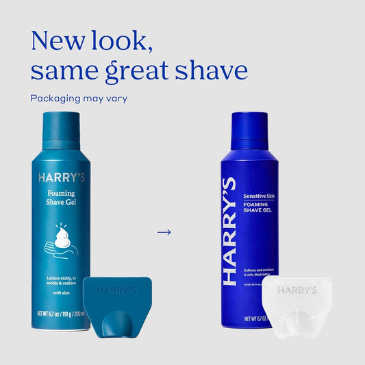 Original Shaving Kit for Men - Razor Handle, 3 Razor Blade Refills, Foaming Shave Gel, and Travel Blade Cover - German Engineered - Charcoal